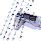 Natural Stones Stainless Steel Gem Beads Chain DIY Charms for Jewelry Making