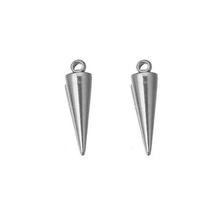 10pcs Cone Stainless Steel Pendants for Earrings Necklace