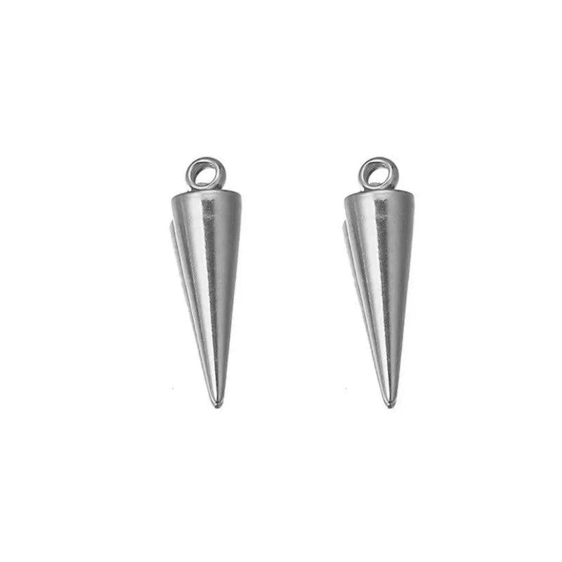 10pcs Cone Stainless Steel Pendants for Earrings Necklace