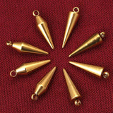 10pcs Cone Stainless Steel Pendants for Earrings Necklace