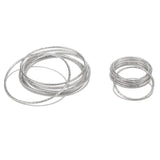 10pcs Stainless Steel Twisted Soldered Rings for DIY Jewelry 30/50mm