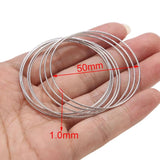 10pcs Stainless Steel Twisted Soldered Rings for DIY Jewelry 30/50mm