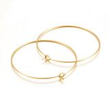 100Pcs Stainless Steel Big Circle Earrings Wire Hoops for DIY Earring Dangle
