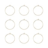 100Pcs Stainless Steel Big Circle Earrings Wire Hoops for DIY Earring Dangle