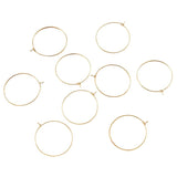 100Pcs Stainless Steel Big Circle Earrings Wire Hoops for DIY Earring Dangle