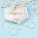 100Pcs Stainless Steel Big Circle Earrings Wire Hoops for DIY Earring Dangle