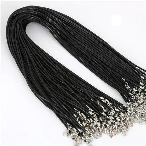 30 Pcs 2mm Faux Leather Cord Necklaces with Lobster Clasp DIY Findings