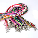 30 Pcs 2mm Faux Leather Cord Necklaces with Lobster Clasp DIY Findings