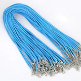 30 Pcs 2mm Faux Leather Cord Necklaces with Lobster Clasp DIY Findings