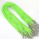 30 Pcs 2mm Faux Leather Cord Necklaces with Lobster Clasp DIY Findings