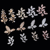 10pcs Metal Gold Leaf Charms for DIY Jewelry Making