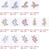 10pcs Metal Gold Leaf Charms for DIY Jewelry Making