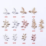 10pcs Metal Gold Leaf Charms for DIY Jewelry Making