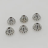 100pcs Ethnic Antique Silver Tassel Cap Charms DIY Jewelry Findings