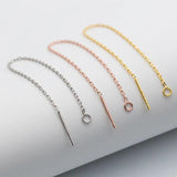 2pcs 925 Silver Dangle Earring Chain for DIY Jewelry Making