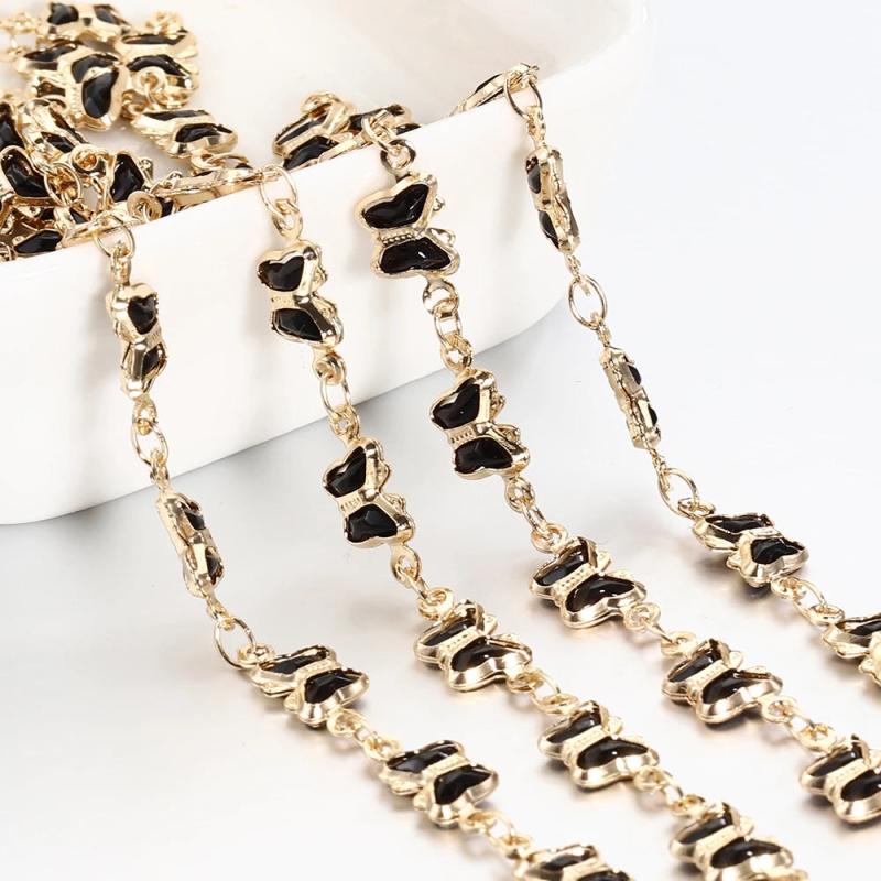 1m Butterfly Crystal Bead Chain for Jewelry Making DIY