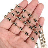 1m Butterfly Crystal Bead Chain for Jewelry Making DIY