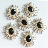 10Pcs 22*23mm Metal Rhinestone Buttons Sewing Decorative DIY Jewelry
