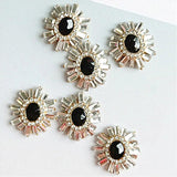 10Pcs 22*23mm Metal Rhinestone Buttons Sewing Decorative DIY Jewelry