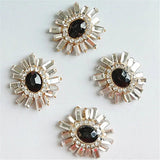 10Pcs 22*23mm Metal Rhinestone Buttons Sewing Decorative DIY Jewelry