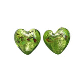 14x15mm Foil Love Glass Beads for DIY Jewelry 5pcs