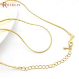 4PCS 46.7CM 24K Copper Necklaces Chains Jewelry Making Supplies