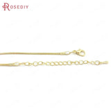 4PCS 46.7CM 24K Copper Necklaces Chains Jewelry Making Supplies