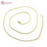 4PCS 46.7CM 24K Copper Necklaces Chains Jewelry Making Supplies
