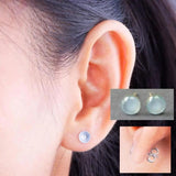50pcs Stainless Steel Earring Studs with Plug Findings for DIY Jewelry