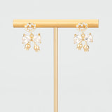 MC51 18k Plated Copper Zircon Charms DIY Earrings 6pcs/lot