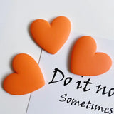 10PCS Double-sided Spray Paint Heart Resin Earring Hair Accessories
