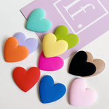 10PCS Double-sided Spray Paint Heart Resin Earring Hair Accessories