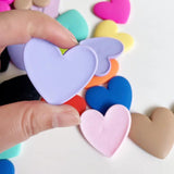 10PCS Double-sided Spray Paint Heart Resin Earring Hair Accessories