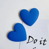 10PCS Double-sided Spray Paint Heart Resin Earring Hair Accessories