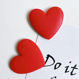 10PCS Double-sided Spray Paint Heart Resin Earring Hair Accessories