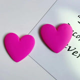 10PCS Double-sided Spray Paint Heart Resin Earring Hair Accessories