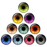 12 Pairs Blythe Doll Pupil Eyes Chips 14mm Thin Glass Eye for Jewelry Making