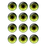 12 Pairs Blythe Doll Pupil Eyes Chips 14mm Thin Glass Eye for Jewelry Making
