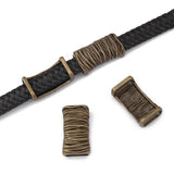 5pcs Tibetan Silver/Gold/Brown Spacers For Leather Bracelets