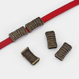 5pcs Tibetan Silver/Gold/Brown Spacers For Leather Bracelets