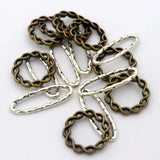 50pc Mix Tibetan Silver Bronze Jump Rings for Jewelry Making