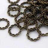 50pc Mix Tibetan Silver Bronze Jump Rings for Jewelry Making