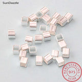 20pcs 925 Sterling Silver Crimp End Beads Jewelry Making Findings