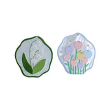 Resin Flower Eardrop Necklace Charms 6pcs