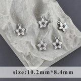 18k Plated Copper Metal Charms with Zircons, 10pcs/lot