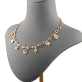 18k Plated Copper Metal Charms with Zircons, 10pcs/lot