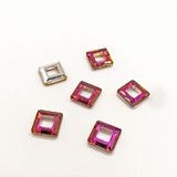 30Pcs 10mm Crystal Square Glass Cube Beads for DIY Earring Necklace