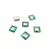30Pcs 10mm Crystal Square Glass Cube Beads for DIY Earring Necklace