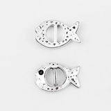 10pcs Fish Buckle Ribbon Slider Charms Jewelry Findings