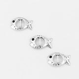 10pcs Fish Buckle Ribbon Slider Charms Jewelry Findings